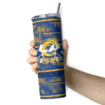 customized-los-angeles-rams-chevron-patch-blue-skinny-tumbler-best-selling.webp