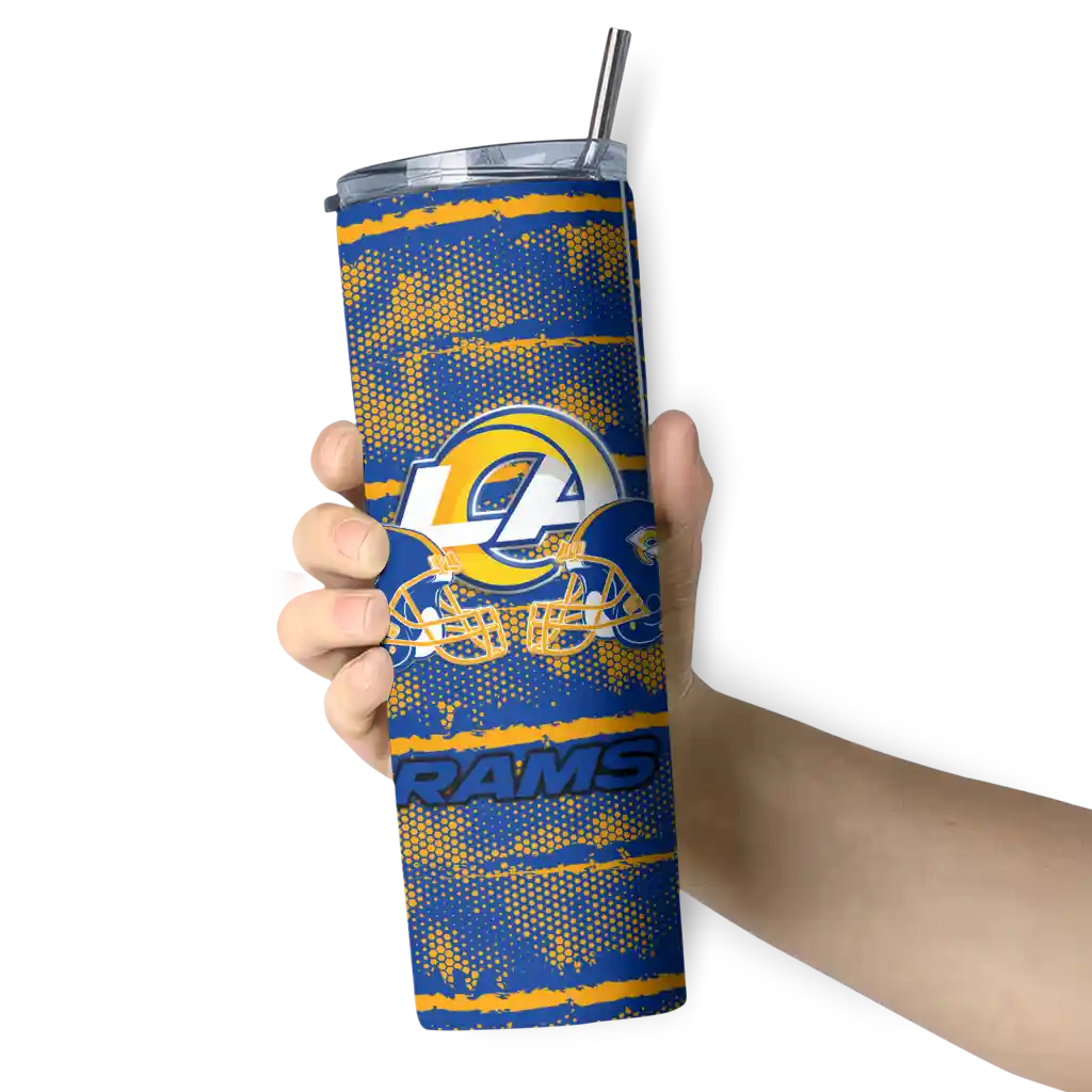 customized-los-angeles-rams-chevron-patch-blue-skinny-tumbler-premium-grade.webp