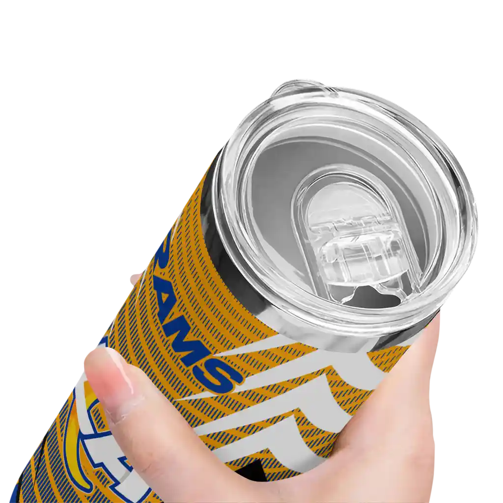customized-los-angeles-rams-chevron-stripes-blue-skinny-tumbler-high-quality.webp