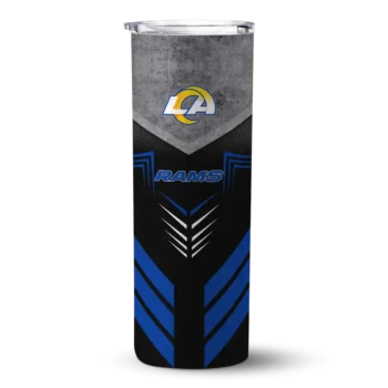 Los Angeles Rams Skinny Tumbler - Customized Hexagon Honeycomb Blue Black