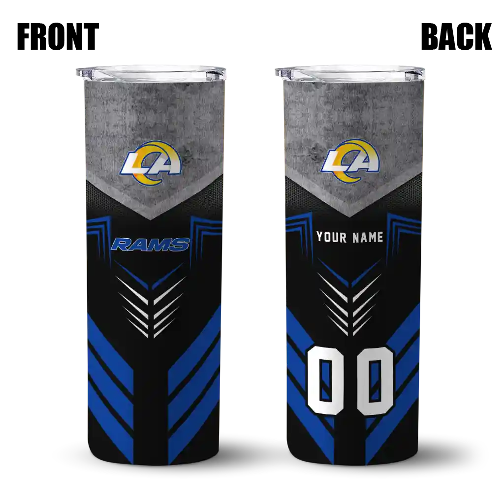 customized-los-angeles-rams-hexagon-honeycomb-blue-black-skinny-tumbler-fashion-forward.webp