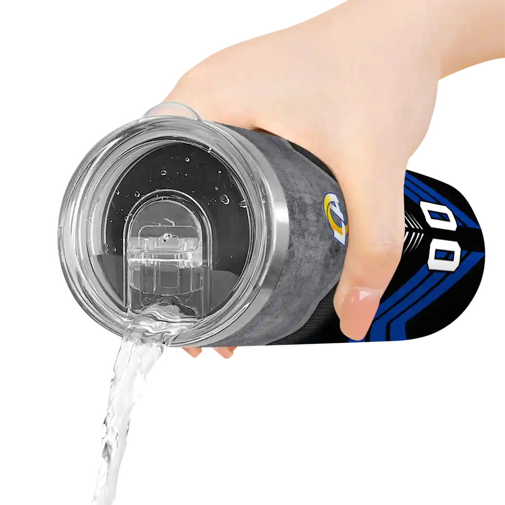 customized-los-angeles-rams-hexagon-honeycomb-blue-black-skinny-tumbler-latest-model.webp