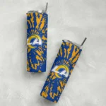 customized-los-angeles-rams-metallic-grid-blue-skinny-tumbler-best-selling.webp