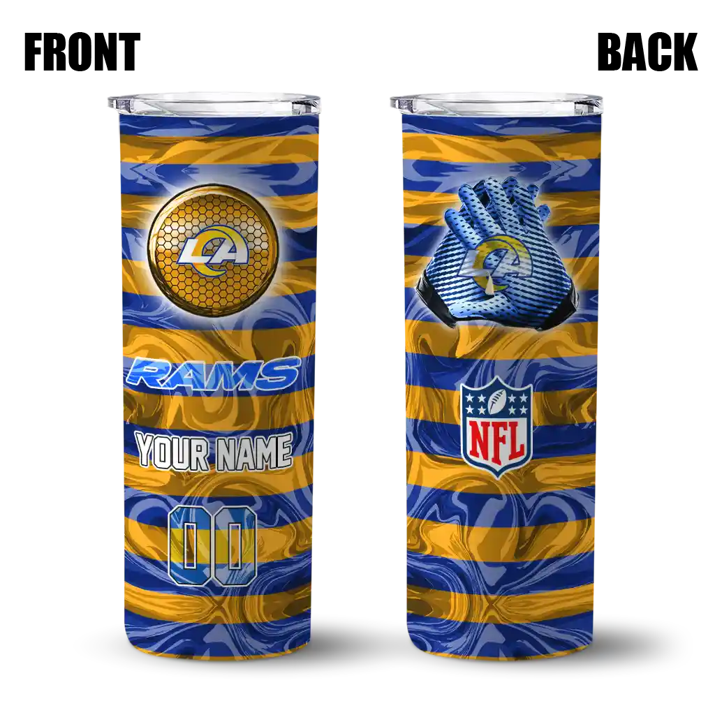 customized-los-angeles-rams-patterned-waves-blue-skinny-tumbler-fashion-forward.webp