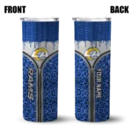customized-los-angeles-rams-sparkle-drip-blue-skinny-tumbler-best-selling.webp