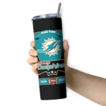 customized-miami-dolphins-helmet-belt-aqua-black-skinny-tumbler-best-selling.webp