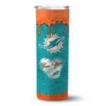 customized-miami-dolphins-pixel-fade-aqua-skinny-tumbler-best-selling.webp