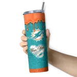 customized-miami-dolphins-pixel-fade-aqua-skinny-tumbler-best-selling.webp