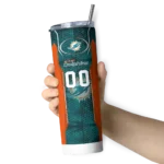 customized-miami-dolphins-stacked-diamond-aqua-skinny-tumbler-best-selling.webp