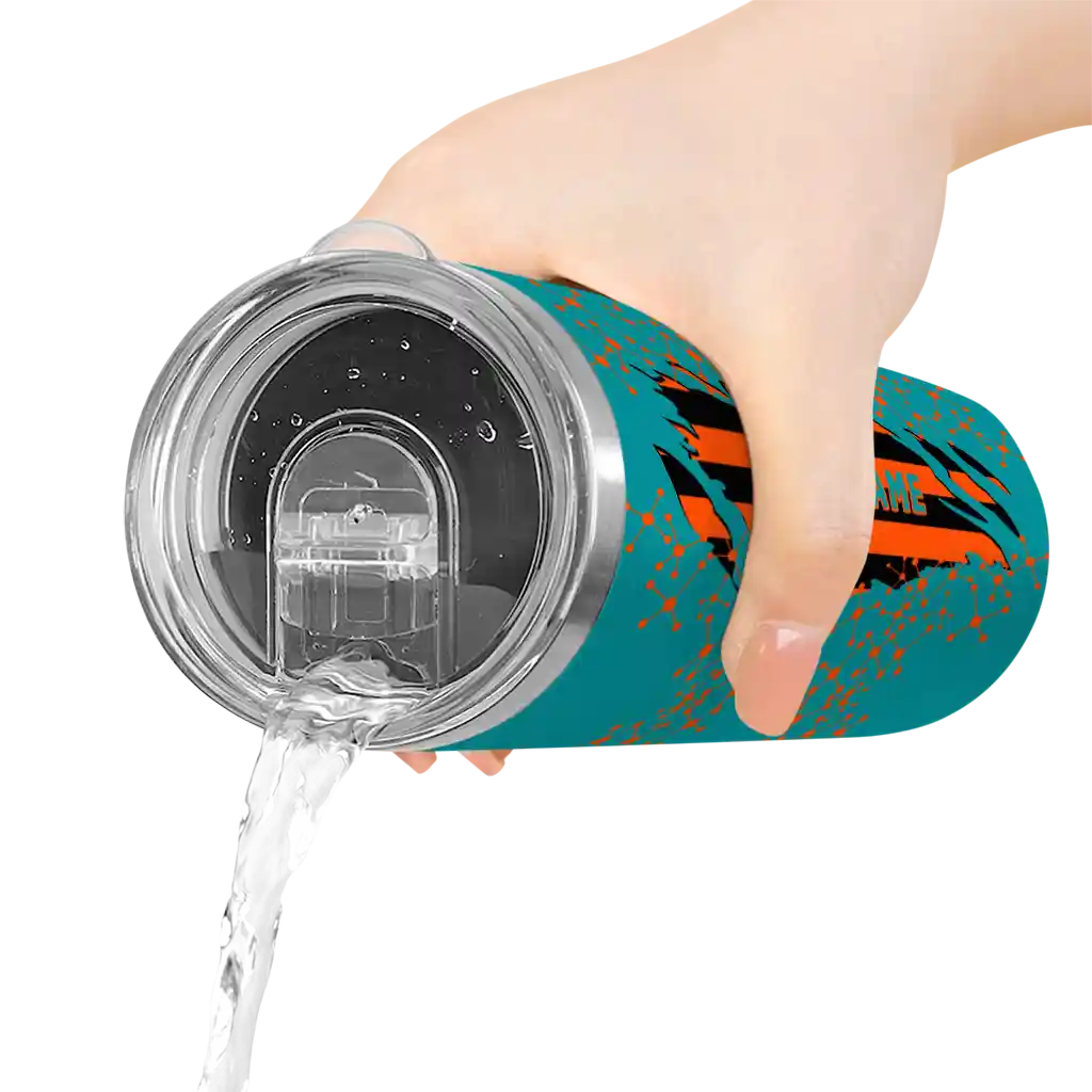 customized-miami-dolphins-star-pop-aqua-black-skinny-tumbler-latest-model.webp