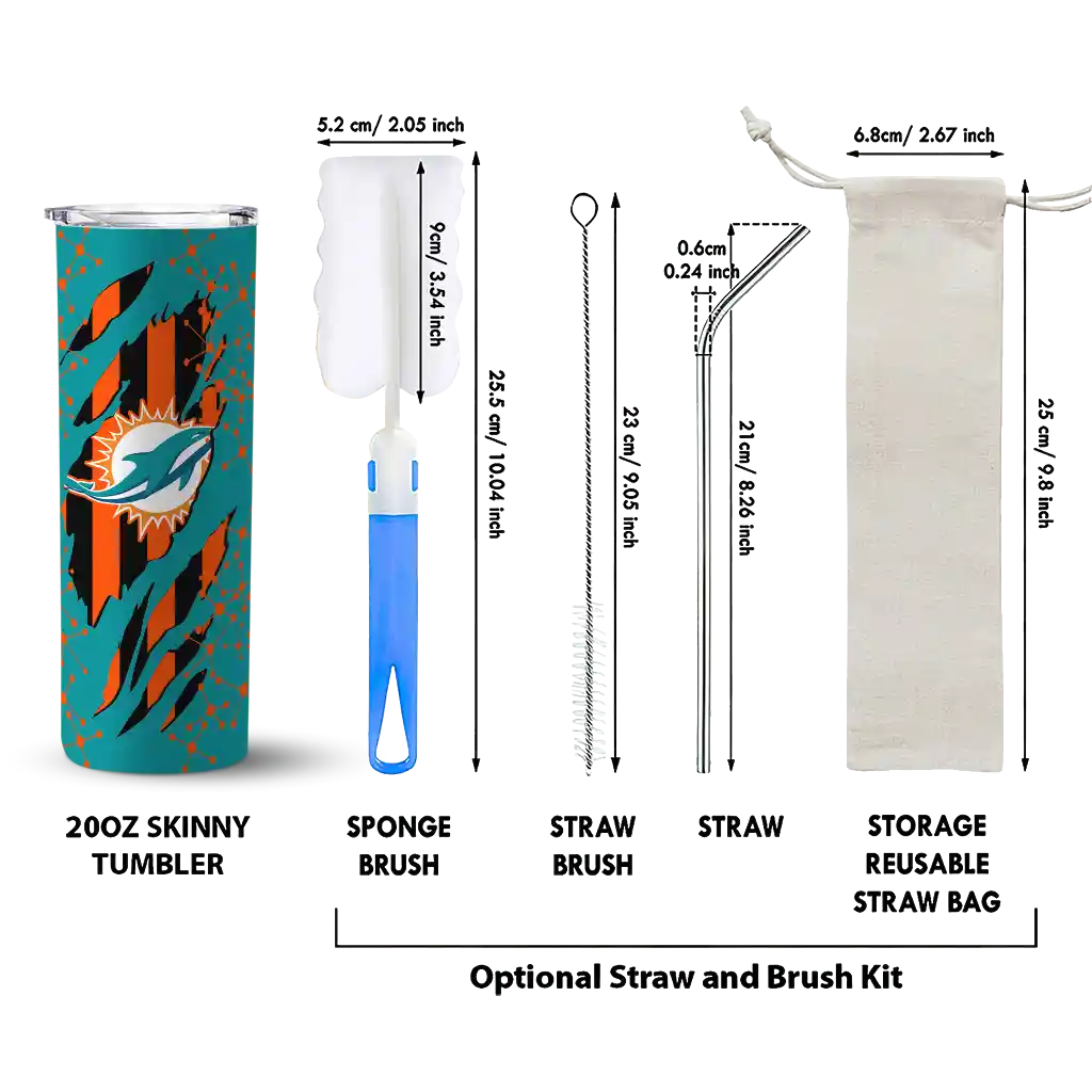 customized-miami-dolphins-star-pop-aqua-black-skinny-tumbler-new-arrival.webp