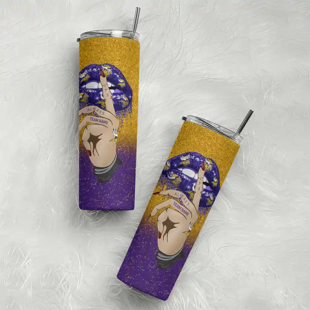 customized-minnesota-vikings-sparkle-lips-purple-skinny-tumbler-top-rated.webp