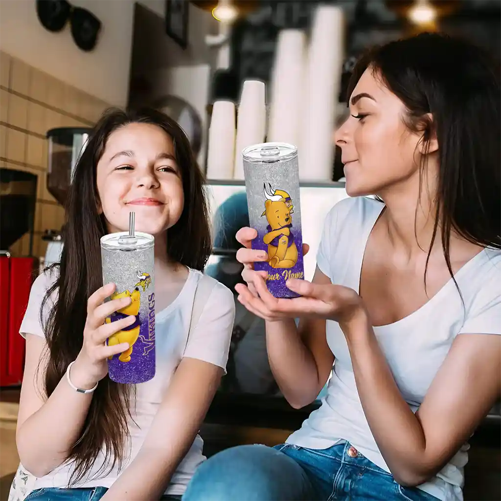 customized-minnesota-vikings-winnie-the-pooh-purple-gray-skinny-tumbler-trendy.webp