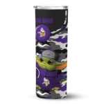 customized-minnesota-vikings-yoda-camo-purple-black-skinny-tumbler-best-selling.webp