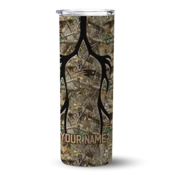 New England Patriots Skinny Tumbler - Customized Antler Flow Camo