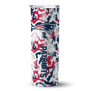 New England Patriots Skinny Tumbler - Customized Claw Marks Blue White