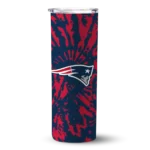 customized-new-england-patriots-metallic-grid-blue-skinny-tumbler-best-selling.webp