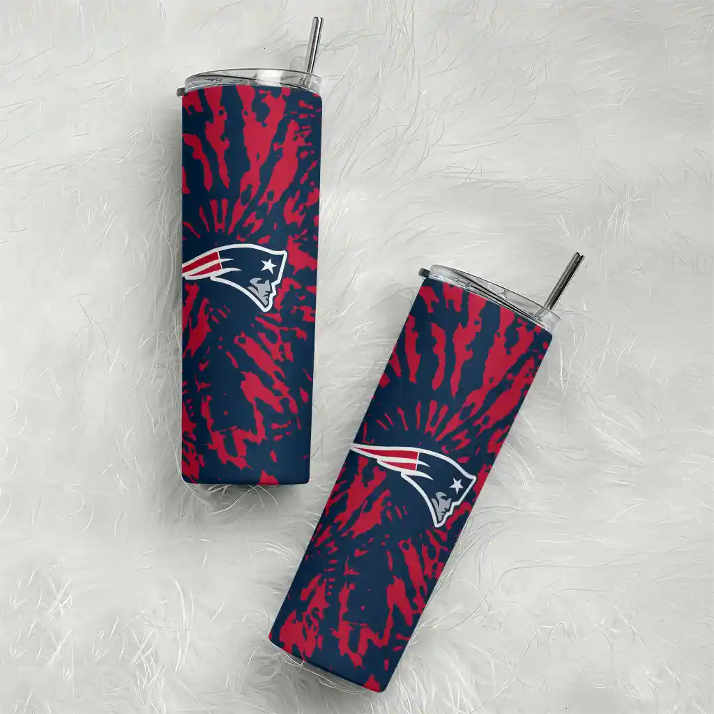 customized-new-england-patriots-metallic-grid-blue-skinny-tumbler-top-rated.webp