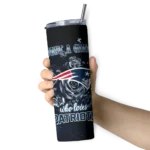 customized-new-england-patriots-rose-romance-blue-black-skinny-tumbler-best-selling.webp