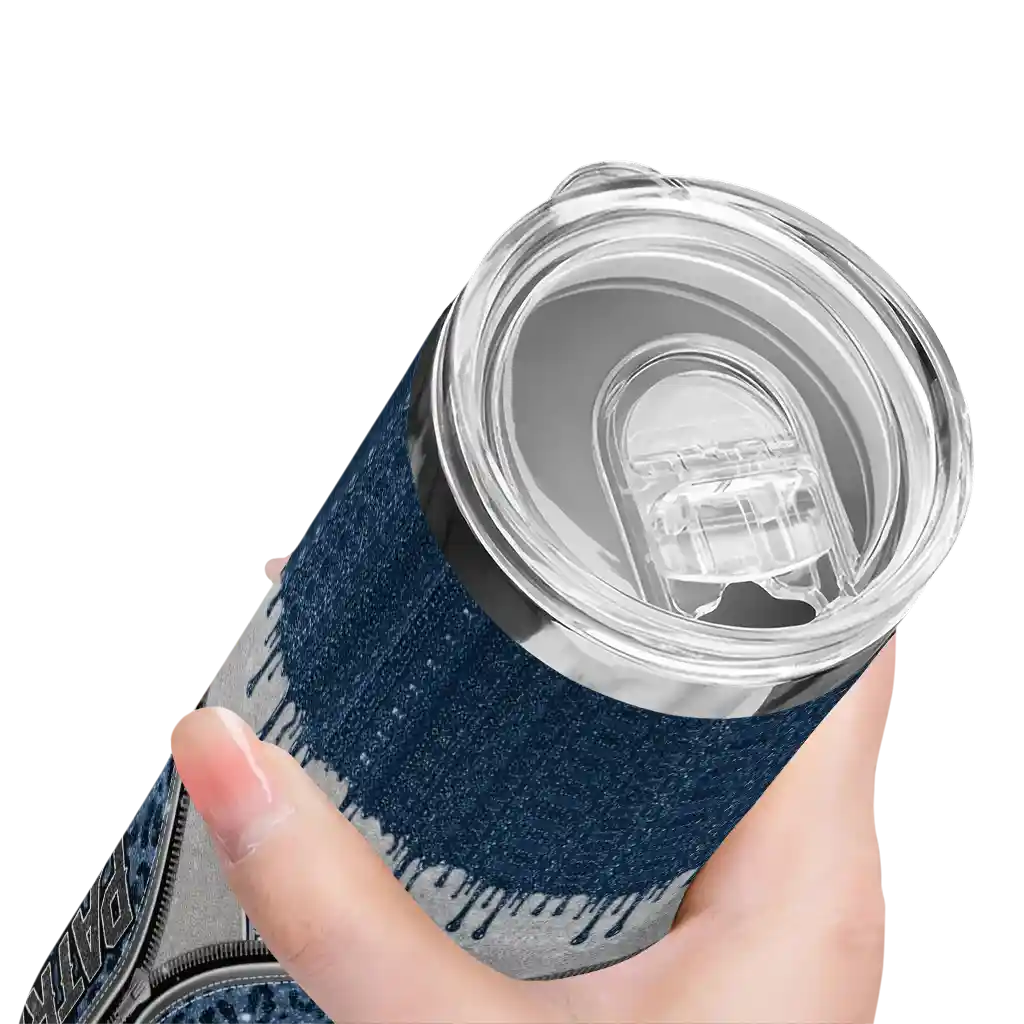 customized-new-england-patriots-sparkle-drip-blue-skinny-tumbler-high-quality.webp