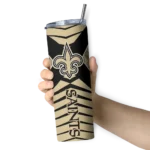 customized-new-orleans-saints-camo-texture-gold-skinny-tumbler-best-selling.webp