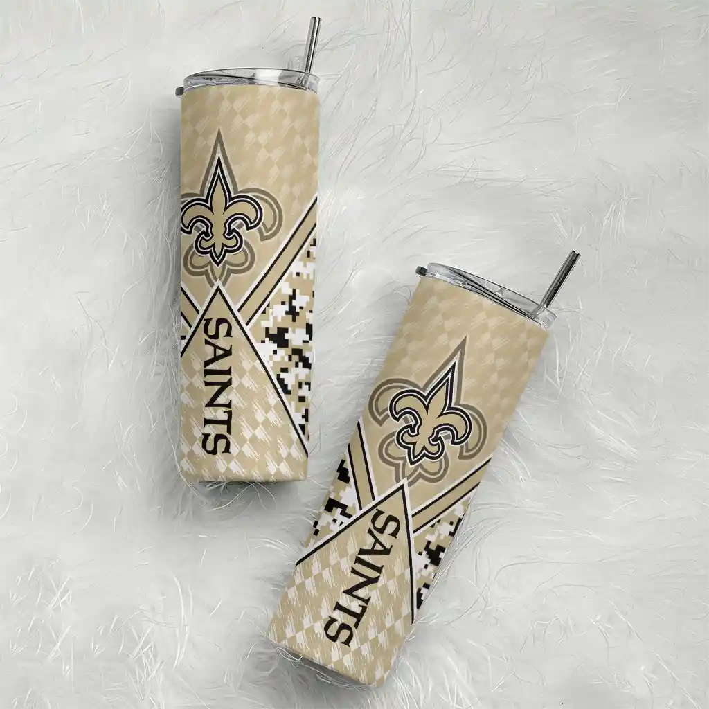 customized-new-orleans-saints-monogram-burst-gold-white-skinny-tumbler-top-rated.webp