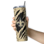 customized-new-orleans-saints-star-pop-gold-black-skinny-tumbler-best-selling.webp
