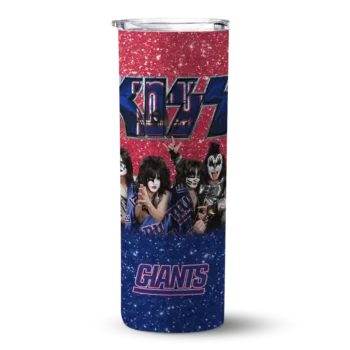 New York Giants Skinny Tumbler - Customized Kiss Band Red