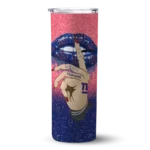customized-new-york-giants-sparkle-lips-blue-skinny-tumbler-best-selling.webp