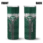 customized-new-york-jets-sparkle-drip-green-skinny-tumbler-best-selling.webp