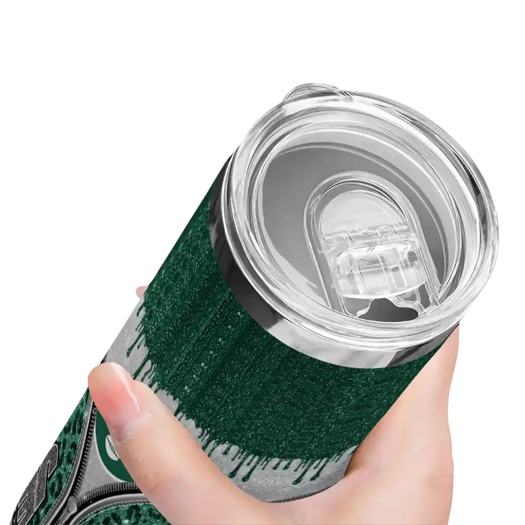 customized-new-york-jets-sparkle-drip-green-skinny-tumbler-high-quality.webp