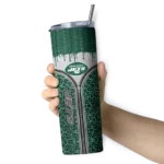 customized-new-york-jets-sparkle-drip-green-skinny-tumbler-best-selling.webp