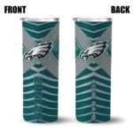 customized-philadelphia-eagles-camo-texture-green-skinny-tumbler-best-selling.webp