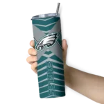 customized-philadelphia-eagles-camo-texture-green-skinny-tumbler-best-selling.webp