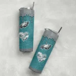 customized-philadelphia-eagles-pixel-fade-green-skinny-tumbler-best-selling.webp
