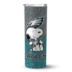customized-philadelphia-eagles-snoopy-attitude-green-skinny-tumbler-best-selling.webp