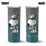 customized-philadelphia-eagles-snoopy-attitude-green-skinny-tumbler-best-selling.webp