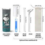 customized-philadelphia-eagles-snoopy-attitude-green-skinny-tumbler-best-selling.webp