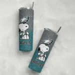 customized-philadelphia-eagles-snoopy-attitude-green-skinny-tumbler-best-selling.webp