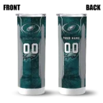 customized-philadelphia-eagles-stacked-diamond-green-skinny-tumbler-best-selling.webp