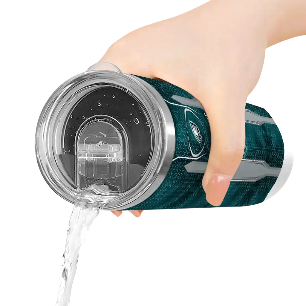 customized-philadelphia-eagles-stacked-diamond-green-skinny-tumbler-latest-model.webp