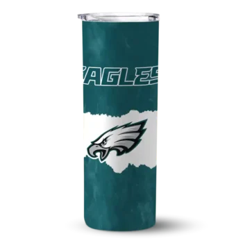 Philadelphia Eagles Skinny Tumbler - Customized Torn Band Green White