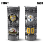 customized-pittsburgh-steelers-chevron-v-gold-gray-skinny-tumbler-best-selling.webp