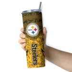 customized-pittsburgh-steelers-spiral-burst-print-gold-skinny-tumbler-best-selling.webp