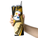 customized-pittsburgh-steelers-web-stripes-gold-white-skinny-tumbler-best-selling.webp