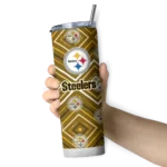 customized-pittsburgh-steelers-zipper-leopard-gold-skinny-tumbler-best-selling.webp