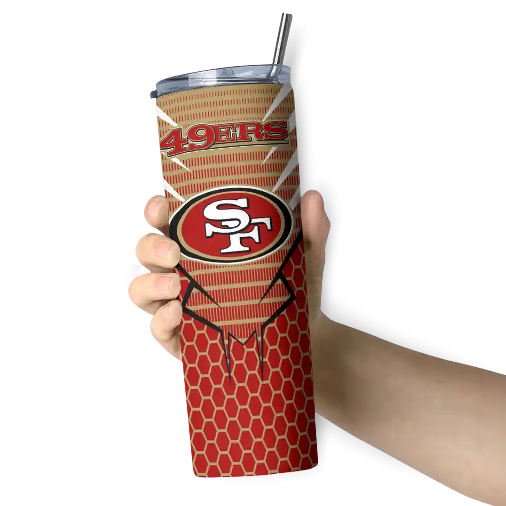 customized-san-francisco-49ers-chevron-stripes-red-skinny-tumbler-premium-grade.webp