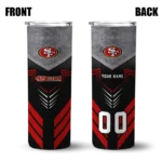 customized-san-francisco-49ers-hexagon-honeycomb-red-black-skinny-tumbler-best-selling.webp