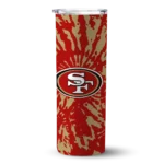 customized-san-francisco-49ers-metallic-grid-red-skinny-tumbler-best-selling.webp