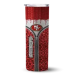 customized-san-francisco-49ers-sparkle-drip-red-skinny-tumbler-best-selling.webp